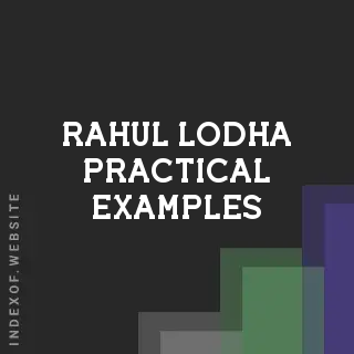 Rahul Lodha Practical Examples | Indexof