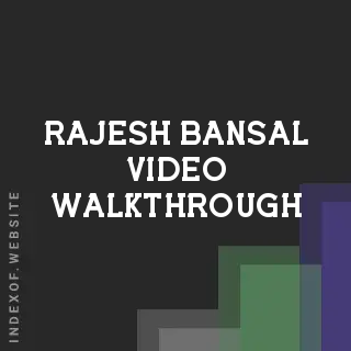 Rajesh Bansal Video Walkthrough | Indexof