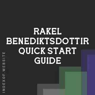 Rakel Benediktsdottir Quick Start Guide | Indexof