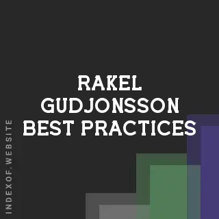Rakel Gudjonsson Best Practices | Indexof
