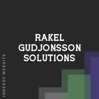 Rakel Gudjonsson Solutions | Indexof