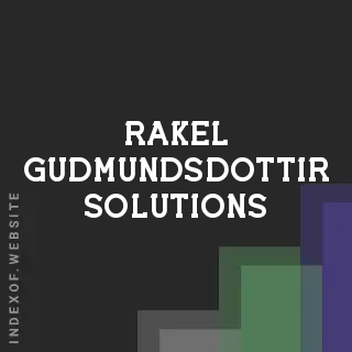 Rakel Gudmundsdottir Solutions | Indexof