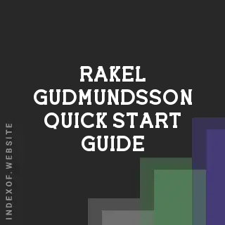 Rakel Gudmundsson Quick Start Guide | Indexof