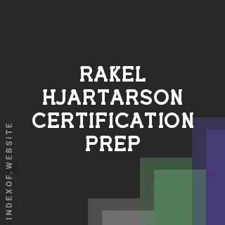 Rakel Hjartarson Certification Prep | Indexof