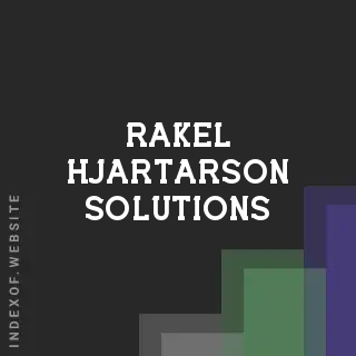 Rakel Hjartarson Solutions | Indexof