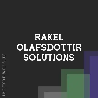 Rakel Olafsdottir Solutions | Indexof