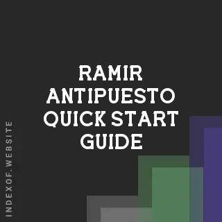 Ramir Antipuesto Quick Start Guide | Indexof