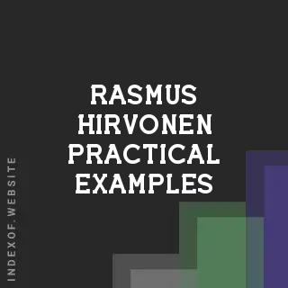 Rasmus Hirvonen Practical Examples | Indexof