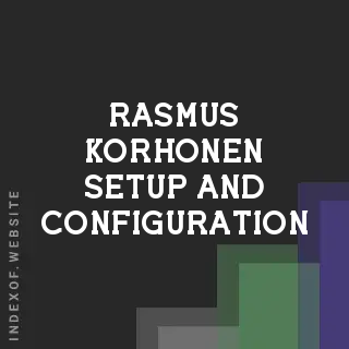 Rasmus Korhonen Setup and Configuration | Indexof