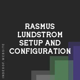 Rasmus Lundstrom Setup and Configuration | Indexof