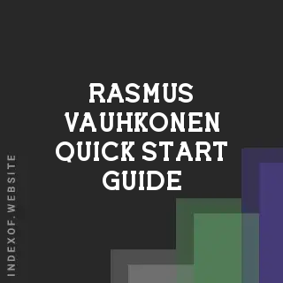 Rasmus Vauhkonen Quick Start Guide | Indexof