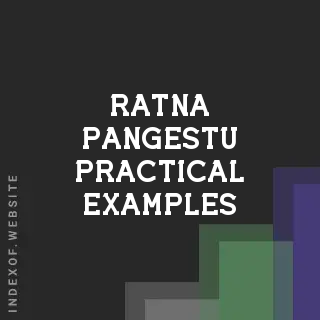 Ratna Pangestu Practical Examples | Indexof