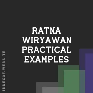Ratna Wiryawan Practical Examples | Indexof