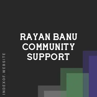 Rayan Banu Community Support | Indexof