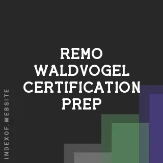 Remo Waldvogel Certification Prep | Indexof