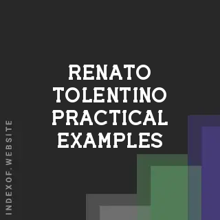 Renato Tolentino Practical Examples | Indexof