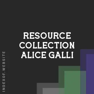 Resource Collection Alice Galli | Indexof