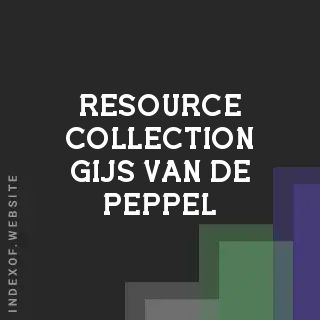 Resource Collection Gijs van de Peppel | Indexof