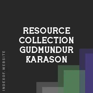 Resource Collection Gudmundur Karason | Indexof