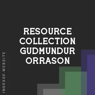 Resource Collection Gudmundur Orrason | Indexof