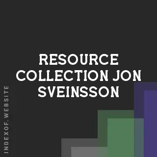 Resource Collection Jon Sveinsson | Indexof