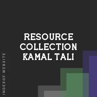 Resource Collection Kamal Tali | Indexof