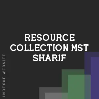 Resource Collection Mst Sharif | Indexof