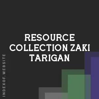 Resource Collection Zaki Tarigan | Indexof