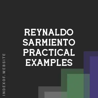 Reynaldo Sarmiento Practical Examples | Indexof