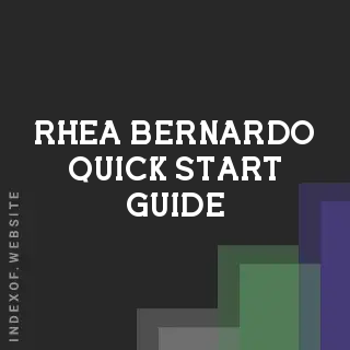 Rhea Bernardo Quick Start Guide | Indexof