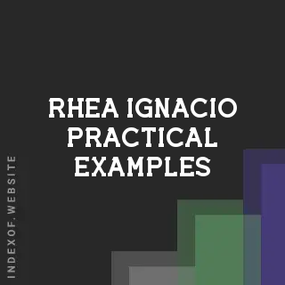 Rhea Ignacio Practical Examples | Indexof