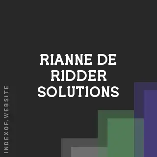 Rianne de Ridder Solutions | Indexof