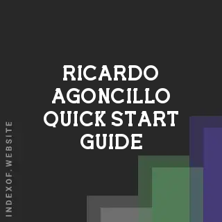 Ricardo Agoncillo Quick Start Guide | Indexof