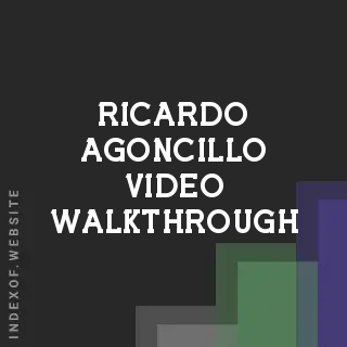 Ricardo Agoncillo Video Walkthrough | Indexof