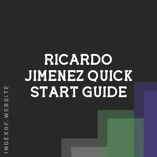 Ricardo Jimenez Quick Start Guide | Indexof
