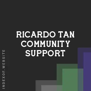 Ricardo Tan Community Support | Indexof