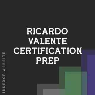 Ricardo Valente Certification Prep | Indexof