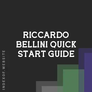 Riccardo Bellini Quick Start Guide | Indexof