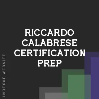 Riccardo Calabrese Certification Prep | Indexof