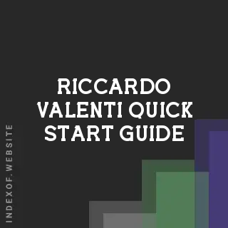 Riccardo Valenti Quick Start Guide | Indexof