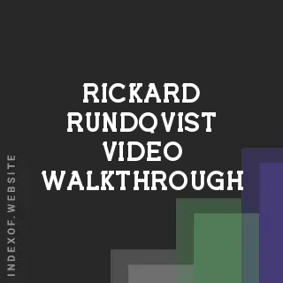 Rickard Rundqvist Video Walkthrough | Indexof