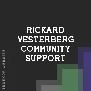 Rickard Vesterberg Community Support | Indexof