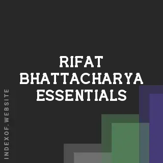 Rifat Bhattacharya Essentials | Indexof