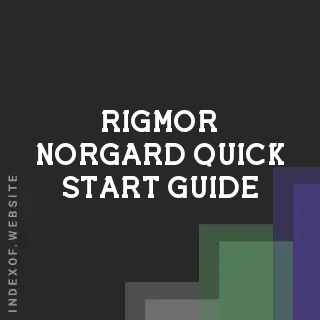 Rigmor Norgard Quick Start Guide | Indexof