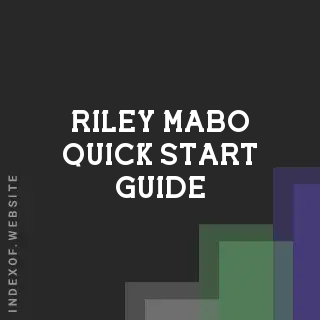 Riley Mabo Quick Start Guide | Indexof
