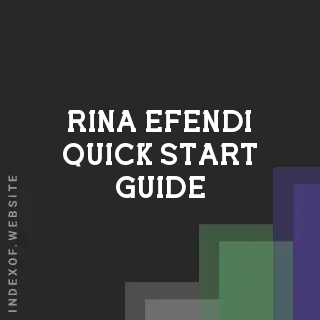 Rina Efendi Quick Start Guide | Indexof