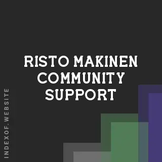 Risto Makinen Community Support | Indexof