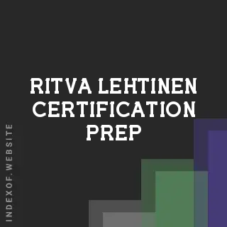 Ritva Lehtinen Certification Prep | Indexof
