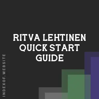 Ritva Lehtinen Quick Start Guide | Indexof