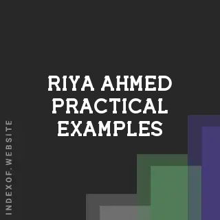 Riya Ahmed Practical Examples | Indexof